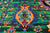 Green 7' 10" X 10' 6" Persian Tabriz Handmade 100% Silk Rug - Q24160