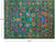 Green 7' 10" X 10' 6" Persian Tabriz Handmade 100% Silk Rug - Q24160