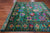 Green 9' 0" X 12' 2" Persian Tabriz Handmade Silk Rug - Q24161