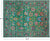 Green 8' 1" X 10' 0" Persian Tabriz Handmade 100% Silk Rug - Q24164