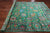 Green 8' 1" X 10' 0" Persian Tabriz Handmade 100% Silk Rug - Q24164