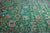 Green 8' 1" X 10' 0" Persian Tabriz Handmade 100% Silk Rug - Q24164