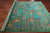 Green 8' 0" X 10' 2" Persian Tabriz Hand-Knotted 100% Silk Rug - Q24165