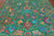 Green 8' 0" X 10' 2" Persian Tabriz Hand-Knotted 100% Silk Rug - Q24165