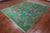 Green 8' 0" X 10' 2" Persian Tabriz Hand-Knotted 100% Silk Rug - Q24165