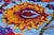 Blue 8' 0" X 10' 4" Persian Sickle Leaf Design Hand-Knotted Wool & Silk Rug - Q24168