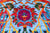 Blue 8' 0" X 10' 4" Persian Sickle Leaf Design Hand-Knotted Wool & Silk Rug - Q24168