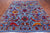 Blue 8' 0" X 10' 4" Persian Sickle Leaf Design Hand-Knotted Wool & Silk Rug - Q24168