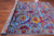 Blue 8' 0" X 10' 4" Persian Sickle Leaf Design Hand-Knotted Wool & Silk Rug - Q24168