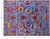 Blue 8' 0" X 10' 4" Persian Sickle Leaf Design Hand-Knotted Wool & Silk Rug - Q24168