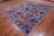 Blue 8' 0" X 10' 4" Persian Sickle Leaf Design Hand-Knotted Wool & Silk Rug - Q24168
