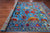 Blue 10' 0" X 14' 6" Persian Tabriz Wool & Silk Hand-Knotted Rug - Q24171