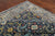 Navy Blue 10' 0" X 14' 0" Persian Heriz Serapi Hand-Knotted Wool Rug - Q24181