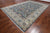 Navy Blue 10' 0" X 14' 0" Persian Heriz Serapi Hand-Knotted Wool Rug - Q24181