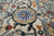 Navy Blue 10' 0" X 14' 0" Persian Heriz Serapi Hand-Knotted Wool Rug - Q24181
