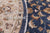 Blue 10' Round Peshawar Handmade Wool Rug - Q24182