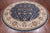 Blue 10' Round Peshawar Handmade Wool Rug - Q24182