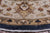 Blue 10' Round Peshawar Handmade Wool Rug - Q24182