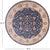 Blue 10' Round Peshawar Handmade Wool Rug - Q24182