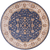 Blue 10' Round Peshawar Handmade Wool Rug - Q24182