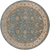 Blue 10' Round Peshawar Hand-Knotted Wool Rug - Q24183