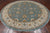 Blue 10' Round Peshawar Hand-Knotted Wool Rug - Q24183