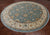 Blue 10' Round Peshawar Hand-Knotted Wool Rug - Q24183