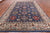Blue 9' 10" X 13' 9" Persian Heriz Serapi Hand-Knotted Wool Rug - Q24185