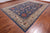 Blue 9' 10" X 13' 9" Persian Heriz Serapi Hand-Knotted Wool Rug - Q24185
