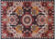 Blue 5' 7" X 7' 9" Geometric Mamluk Handmade Wool Rug - Q24186