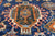 Blue 6' 0" X 8' 10" Persian Heriz Serapi Handmade Wool Rug - Q24188