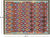 SUPER SALE 5' 0" X 6' 7" Reversible Kilim Flat Weave Wool On Wool Rug - Q24195