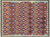 SUPER SALE 5' 0" X 6' 7" Reversible Kilim Flat Weave Wool On Wool Rug - Q24195