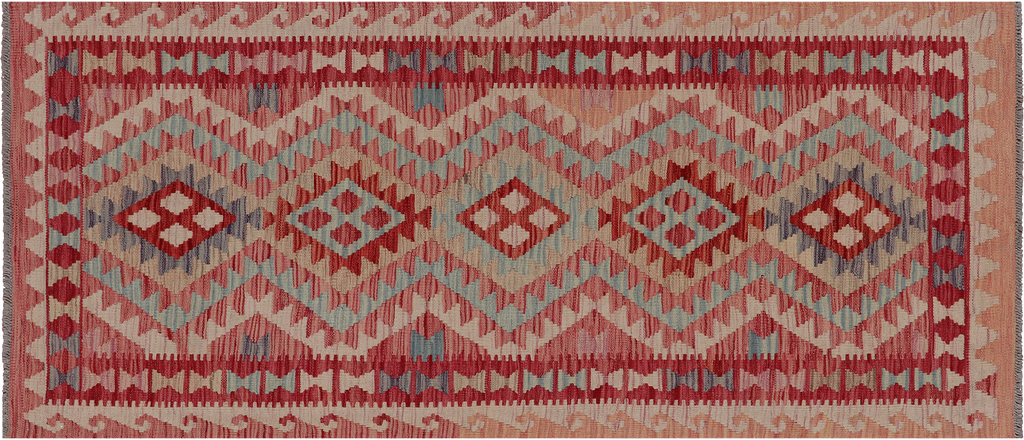 SUPER SALE 2' 9" X 6' 6" Reversible Kilim Flat Weave Wool On Wool Runner Rug - Q24204
