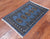 Blue 2' 0" X 3' 0" Silky Bokhara Hand Knotted Wool Rug - Q24277