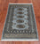 Grey 2' 0" X 3' 3" Silky Bokhara Hand Knotted Wool Rug - Q24294