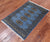 Blue 2' 0" X 3' 0" Silky Bokhara Handmade Wool Rug - Q24296