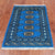 Blue 2' 0" X 2' 11" Silky Bokhara Hand Knotted Wool Rug - Q24297