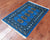 Blue 2' 0" X 2' 11" Silky Bokhara Hand Knotted Wool Rug - Q24297