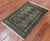 Green 2' 0" X 3' 0" Silky Bokhara Handmade Wool Rug - Q24300