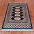 Navy Blue 2' 0" X 3' 1" Silky Bokhara Hand Knotted Wool Rug - Q24328
