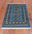 Blue 1' 11" X 2' 11" Silky Bokhara Hand-Knotted Wool Rug - Q24344