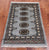 Grey 2' 0" X 3' 2" Silky Bokhara Hand-Knotted Wool Rug - Q24360