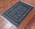 Blue 1' 11" X 3' 0" Silky Bokhara Handmade Wool Rug - Q24374