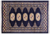 Navy Blue 2' 0" X 3' 0" Silky Bokhara Hand-Knotted Wool Rug - Q24376