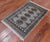 Grey 2' 0" X 3' 1" Silky Bokhara Handmade Wool Rug - Q24380