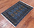 Blue 2' 1" X 3' 0" Silky Bokhara Hand-Knotted Wool Rug - Q24382