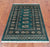 Green 2' 6" X 4' 0" Silky Bokhara Hand-Knotted Wool Rug - Q24389