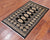 Black 2' 6" X 4' 0" Silky Bokhara Hand-Knotted Wool Rug - Q24394