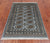 Grey 2' 7" X 4' 2" Silky Bokhara Hand-Knotted Wool Rug - Q24397